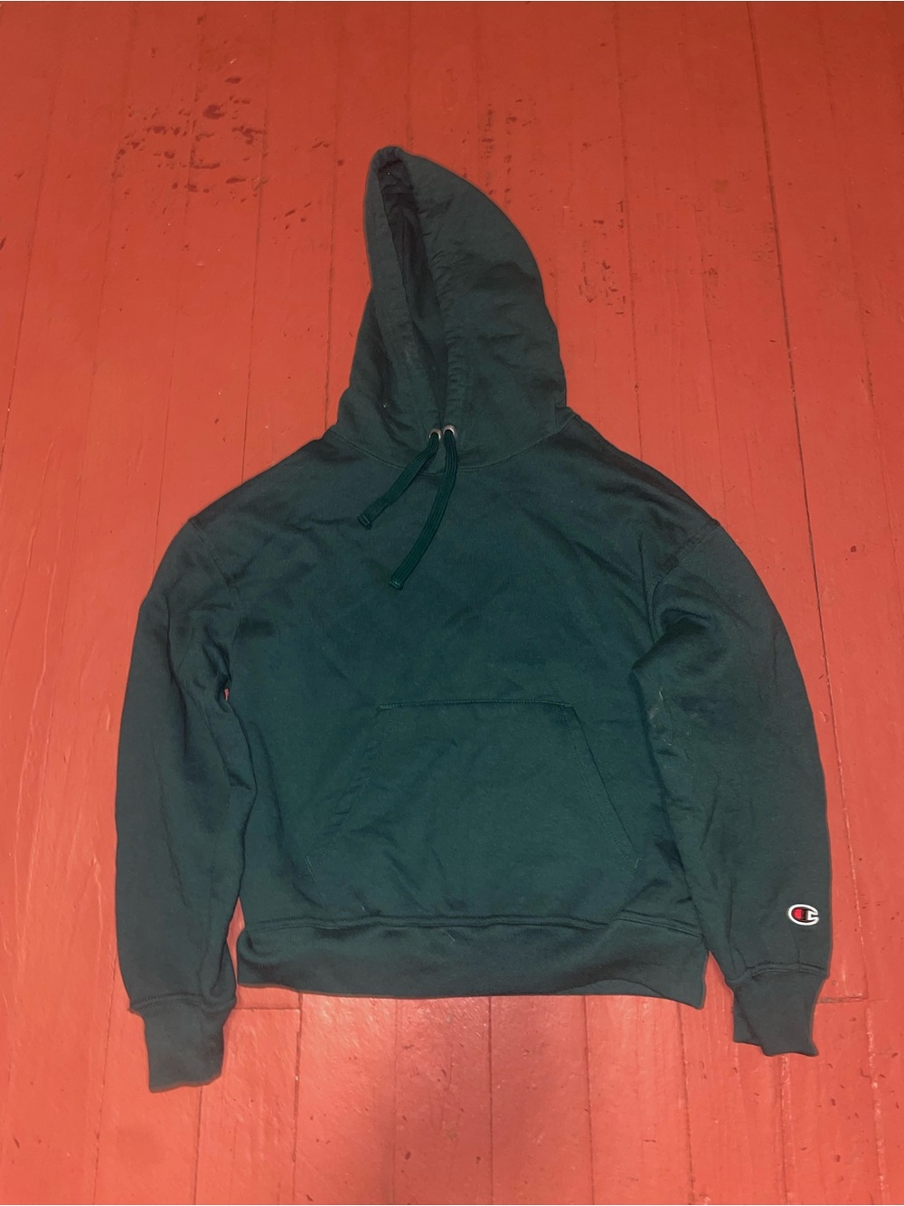 Champion Dark Green Pullover Hooded Sweatshirt
